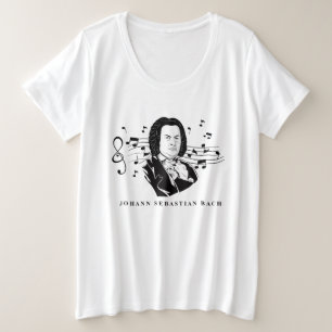 Johann Sebastian Bach Portrait et buste avec notes