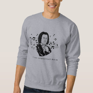 Johann Sebastian Bach Portret en Buste met Noten Trui