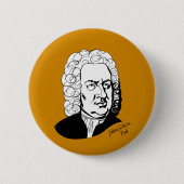 Johann Sebastian Bach Ronde Button 5,7 Cm (Voorkant)
