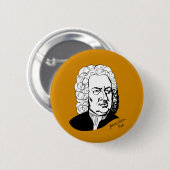 Johann Sebastian Bach Ronde Button 5,7 Cm (Voorkant /achterkant)