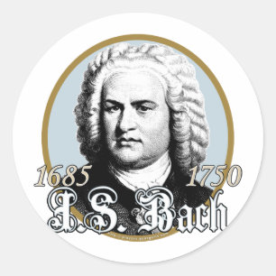 Johann Sebastian Bach Ronde Sticker