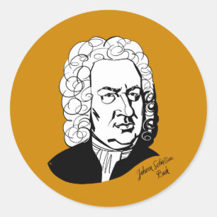 Johann Sebastian Bach Ronde Sticker