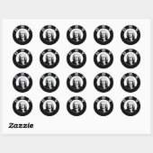 Johann Sebastian Bach Ronde Sticker (Vel)