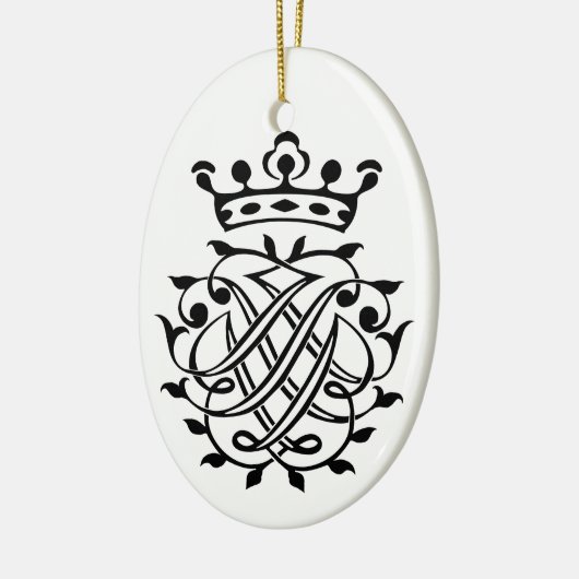 Johann Sebastian Bach Seal Crest Monogram Insignia Keramisch Ornament (Links)