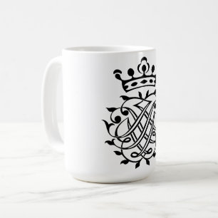 Johann Sebastian Bach Seal Crest Monogram Insignia Koffiemok