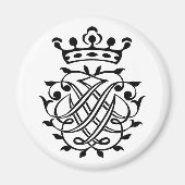 Johann Sebastian Bach Seal Crest Monogram Insignia Magneet (Voorkant)