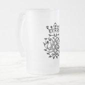 Johann Sebastian Bach Seal Crest Monogram Insignia Matglas Bierpul (Voorkant links)