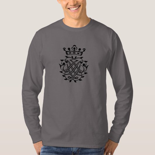 Johann Sebastian Bach Seal Crest Monogram Insignia T-shirt (Voorkant)