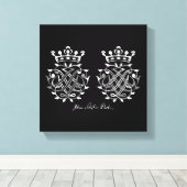 Johann Sebastian Bach seal on canvas (Insitu (Houten vloer))