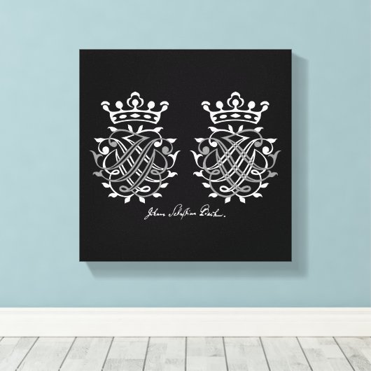 Johann Sebastian Bach seal on canvas (Insitu (Houten vloer))