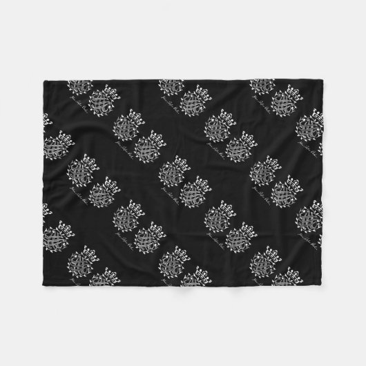 Johann Sebastian Bach Siegel Fleece Deken (Voorkant (Horizontaal))
