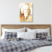 Johann Sebastian Bach sur toile - Aquarelle (Insitu(Chambre))