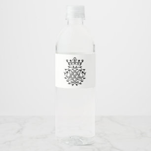 Johann Sebastian Bach Zegel Crest Monogram Insigne Waterfles Etiket