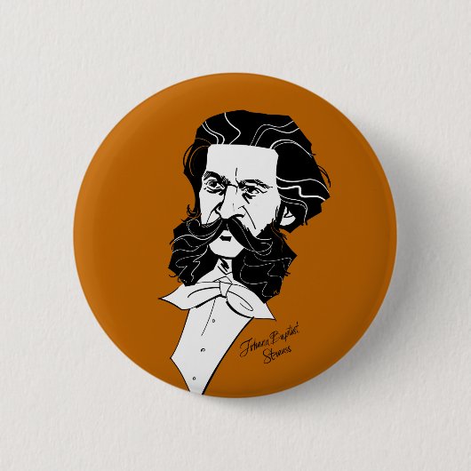 Johann Strauss Jr. Ronde Button 5,7 Cm (Voorkant)
