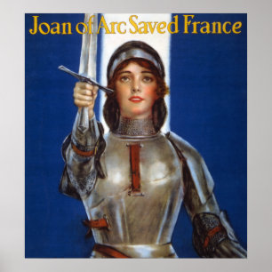 Johanna van Orléans Franse Heldin Ridder Nationale Poster