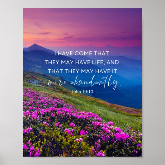 Johannes 10:10 Ik ben gekomen opdat zij het leven  Poster (Voorkant)