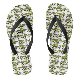 Johannes 11:35 Bijbelvers KJV citaat All-over Teenslippers