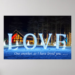 Johannes 13:34, Liefde in Lichten Poster