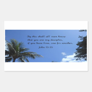 Johannes 13:35 rechthoekige sticker
