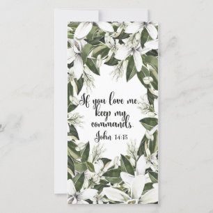 Johannes 14:15, Aquarel Bijbelvers bladwijzer