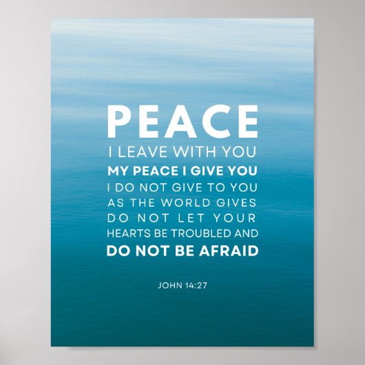 Johannes 14:27 Vrede Ik verlaat met u Poster (Voorkant)