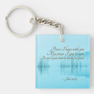 Johannes 14:27 Vrede laat Ik met u, Gepersonalisee Sleutelhanger