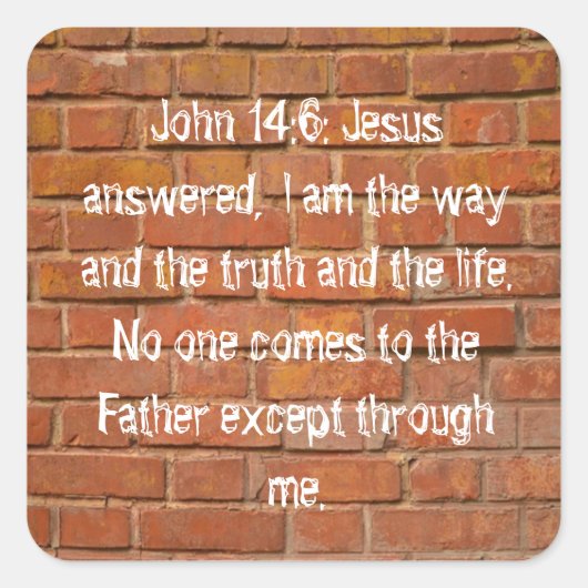 Johannes 14:6 Brick Wall Stickers (Voorkant)