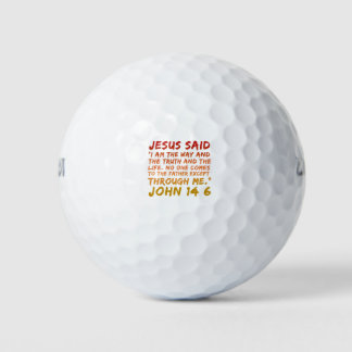 Johannes 14:6 Jezus zei Bijbelvers ontwerp Golfballen