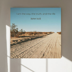 Johannes 14:6 KJV Muurkunst  – Bijbeltekst Poster