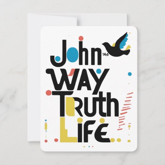 Johannes 14:6 Weg waarheidsleven Abstract Feestdagenkaart (Voorkant)