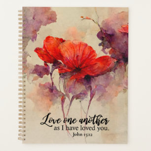 Johannes 15:12 Liefde Een Andere Bijbel Verse Rode Planner