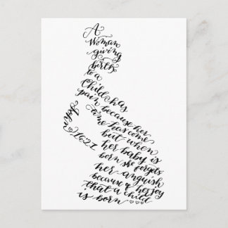 Johannes 16:21 Briefkaart