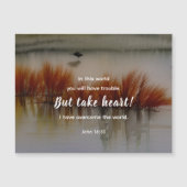 Johannes 16:33 Ik heb Overwonnen Bijbel Magnetisch (Voorkant)