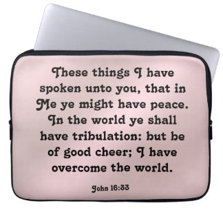 Johannes 16:33 laptop sleeve