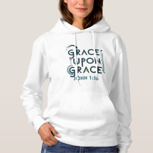 Johannes 1:16 Grace upon Grace Modern Minimalist Hoodie