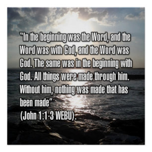 Johannes 1:1-3 WEBU Perfect Poster
