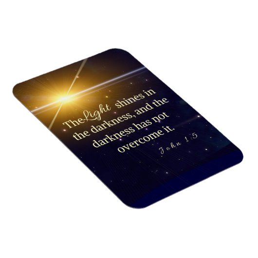 Johannes 1:5 Licht schijnt in de duisternis Magneet (Rechterzijde)