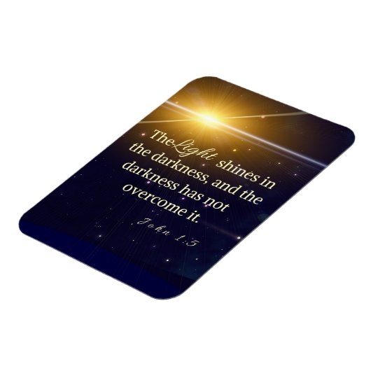 Johannes 1:5 Licht schijnt in de duisternis Magneet (Linkerzijde)