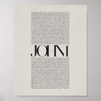 Johannes 1 - Bijbelvers Moderne Schriftmuurkunst Poster