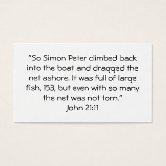 Johannes 21:11 visitekaartje