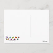 Johannes 3: 16- 17 vlinderblauwe postkaart (Achterkant)