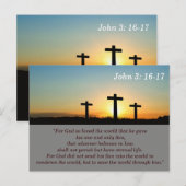 Johannes 3:16-17 Want zo lief heeft God de wereld Briefkaart (Voorkant / Achterkant)