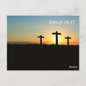 Johannes 3:16-17 Want zo lief heeft God de wereld Briefkaart (Achterkant)