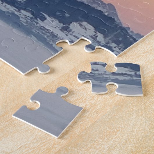 Johannes 3:16 Aangepaste tekst | Zwitserse Alpen O Legpuzzel (Zijkant)