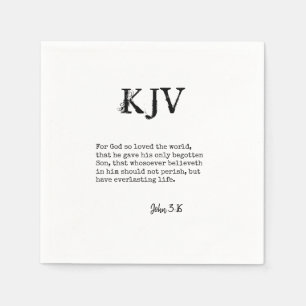 Johannes 3:16 Bijbelcitaat - Kan worden aangepast Servet