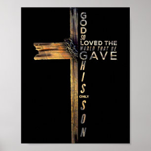 Johannes 3_16 Christelijk Kruis Bijbel 2025 Update Poster