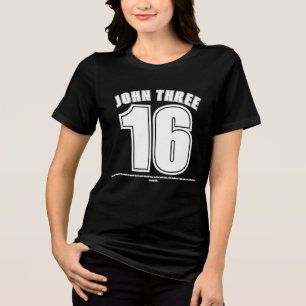 Johannes 3 16, christelijke Bijbelvers Tri-Blend Shirt