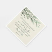 Johannes 3:16 Custom Modern Sage Greenery Kerstmis Servet (Hoek)