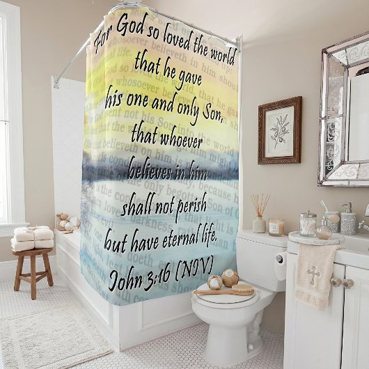 Johannes 3:16 douchegordijn