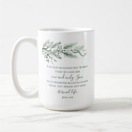 Johannes 3:16 Elegant modern religieus kerstcadeau Koffiemok